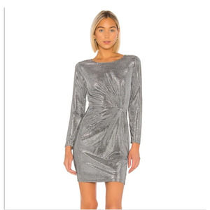 BB Dakota long sleeve shimmer mini dress, XS
